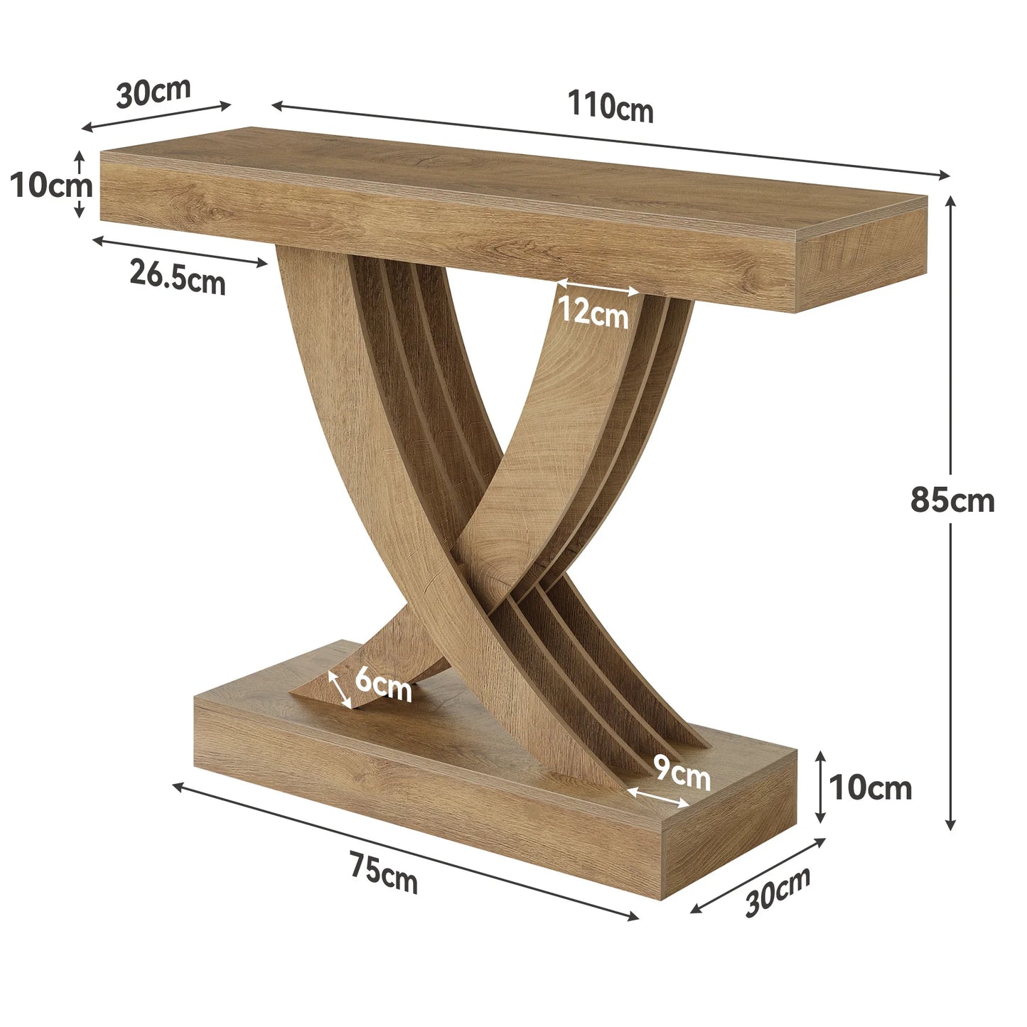 Tribesigns Console Table X Frame Entryway Sofa Table Industrial Farmhouse