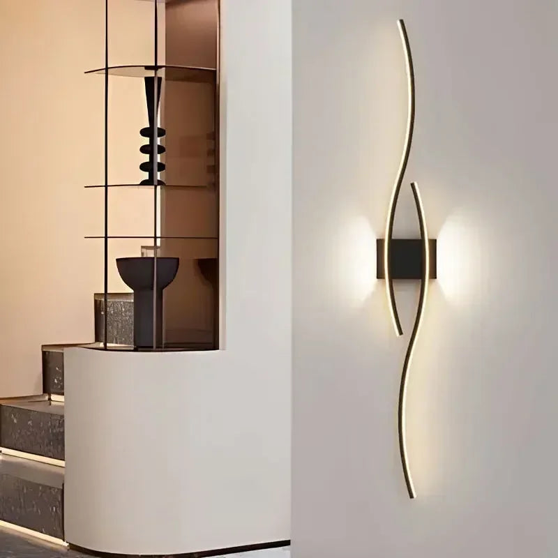 Nordic LED Wall Light Sconce For Bedroom Indoor Aluminum