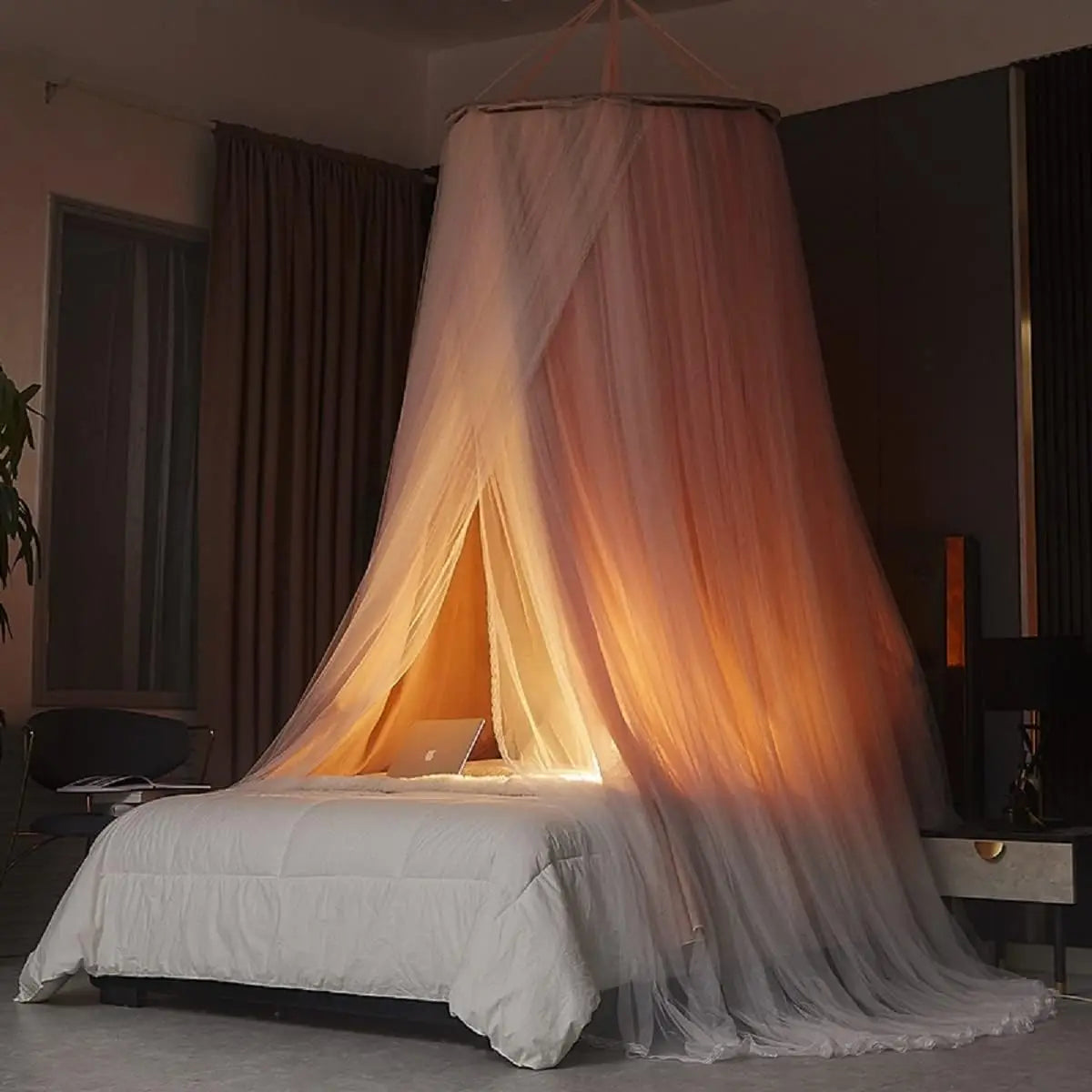 Double Layer Princess Bed Canopy With Lace Mosquito Net For Queen And King Beds
