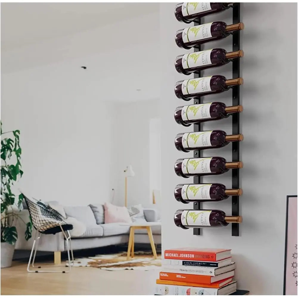 Wall Mounted Metal Wine Rack For 12 Bottle Capacity