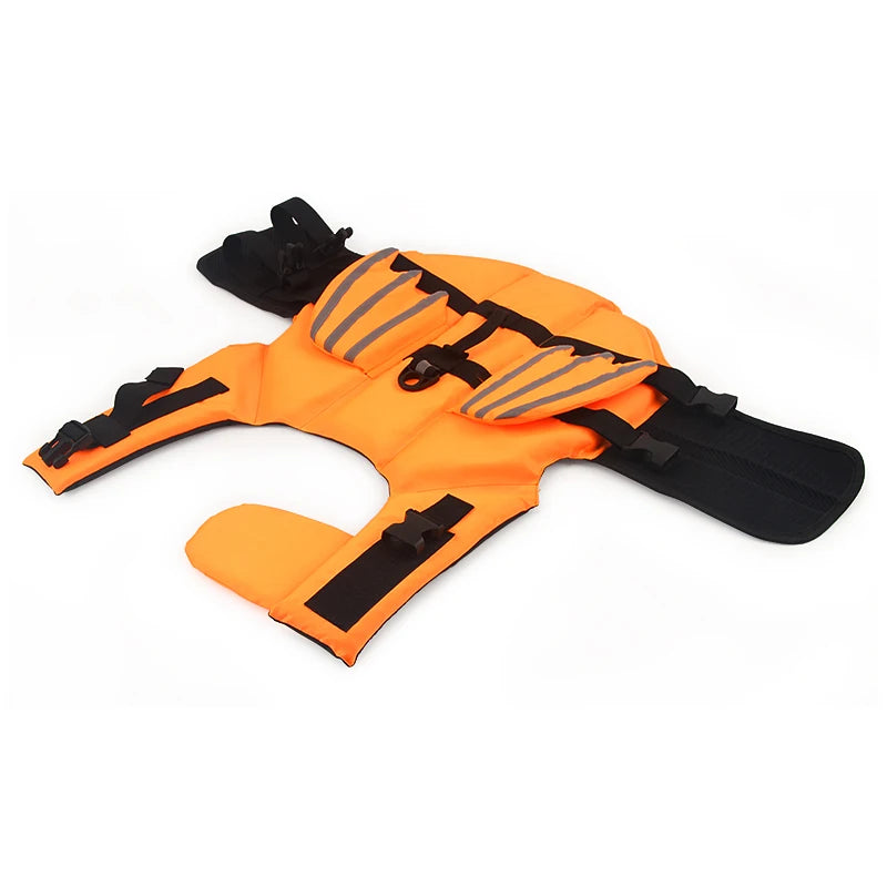 Dog Life Jacket With Reflective Wing Swimwear For Pets