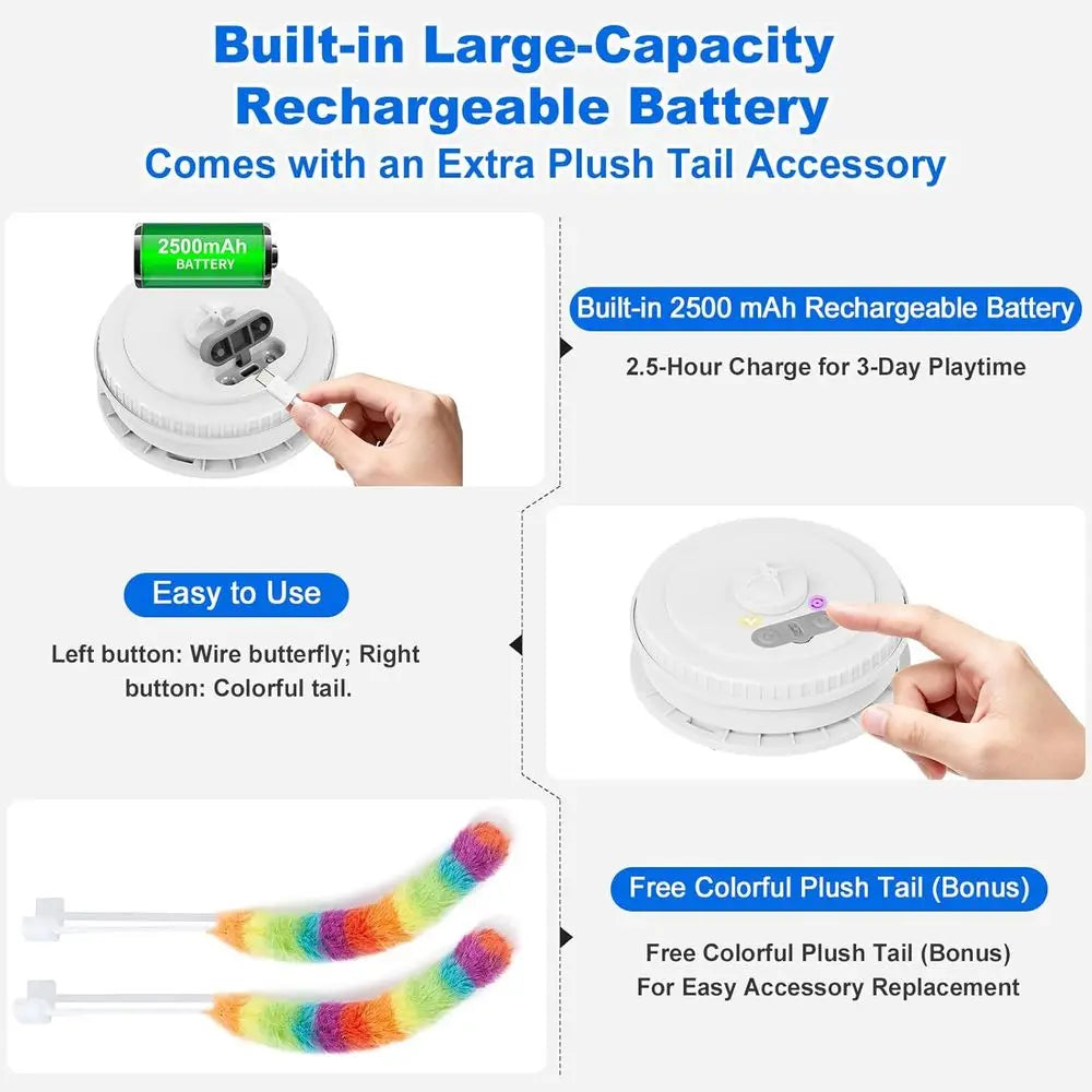 Interactive Indoor Cat Toy Rechargeable Touch And Seek Kitten Toys