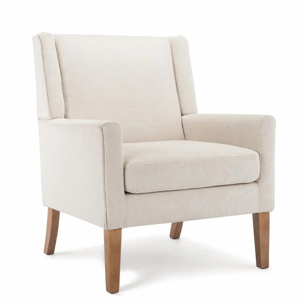 Room Chair Wingback Mid Century Accent Chair With VelvetLike Fabric