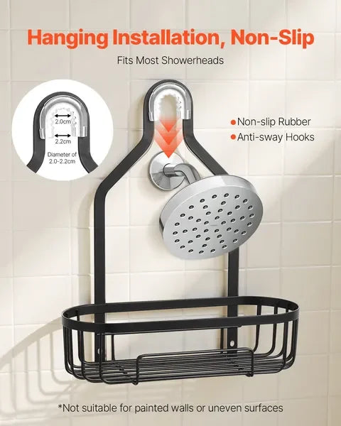 Shower Caddy 3-Tier Hanging Organizer With Soap Holder And Hooks