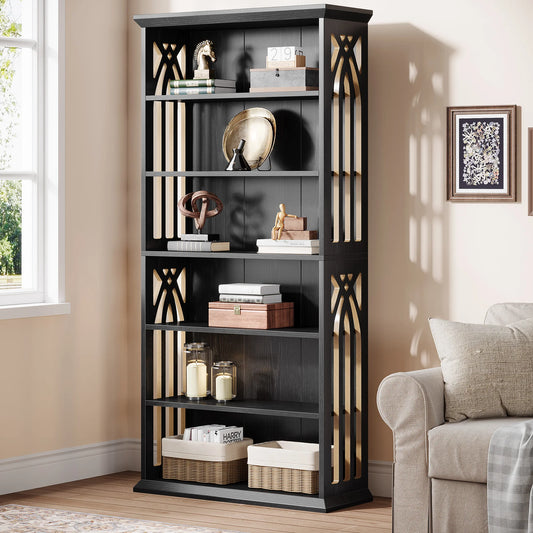 Tribesigns 6-Tier Wood Bookshelf Freestanding Bookcase
