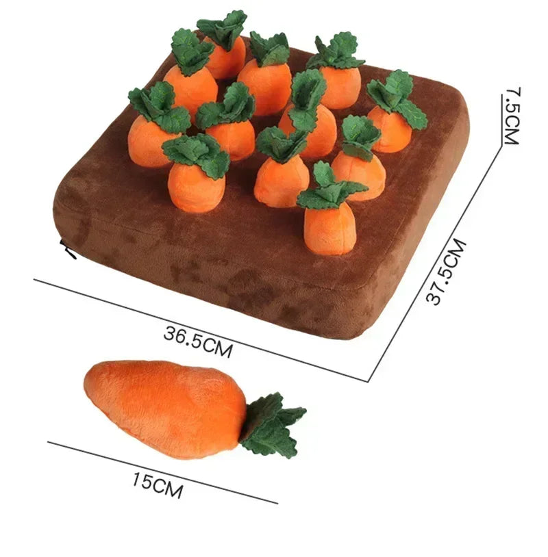 Innovative Dog Snuffle Mat Plush Carrot Toy For Interactive Play