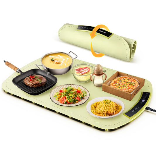 Electric Warming Tray Eight Temperature Settings Foldable Portable