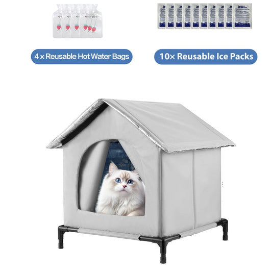 All Seasons Cat House Nest Indoor Outdoor Waterproof Enclosed Tent