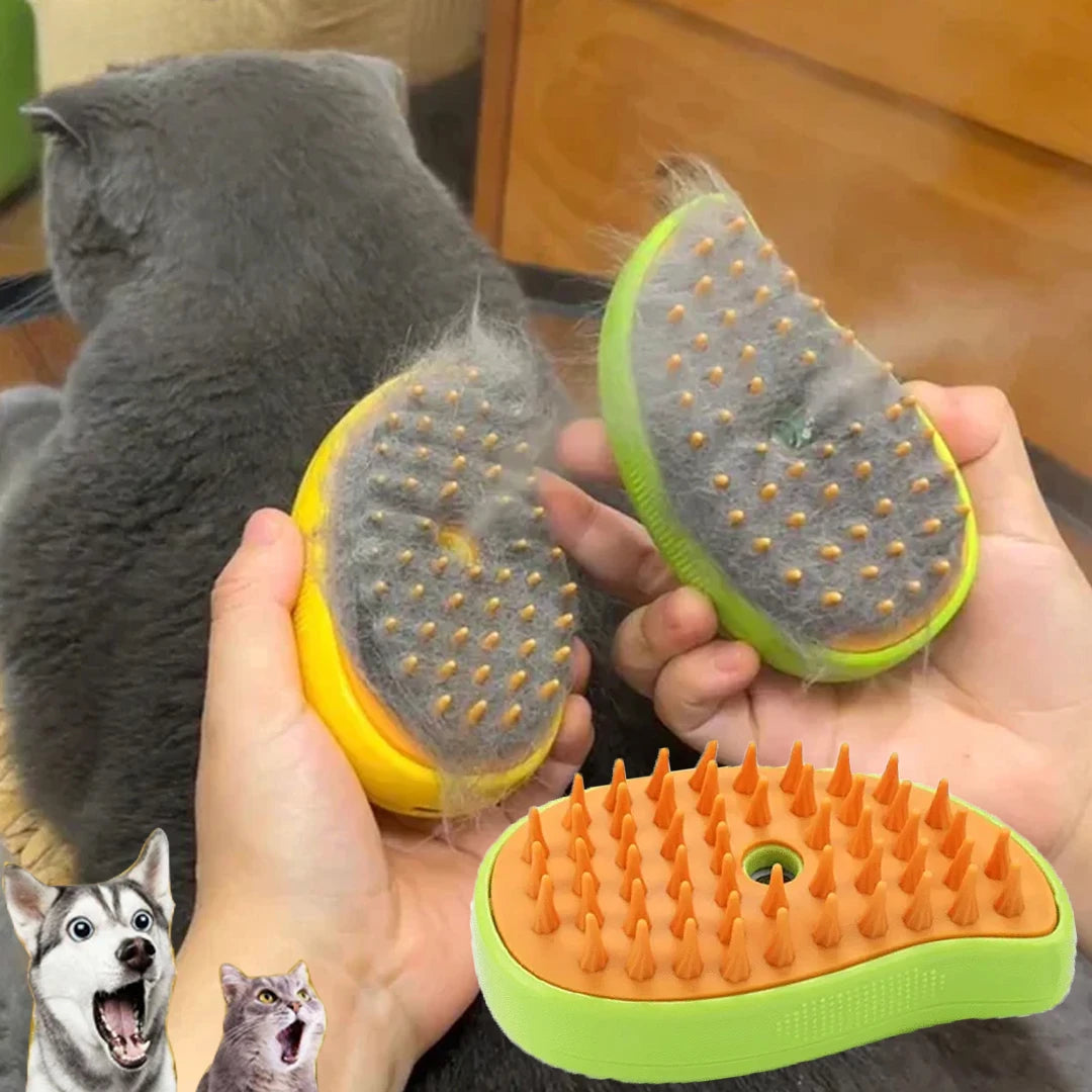 Cat Dog Steam Brush Electric Sprayer Grooming Massager