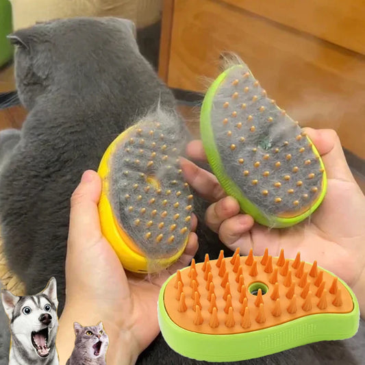 Cat Dog Steam Brush Electric Sprayer Grooming Massager