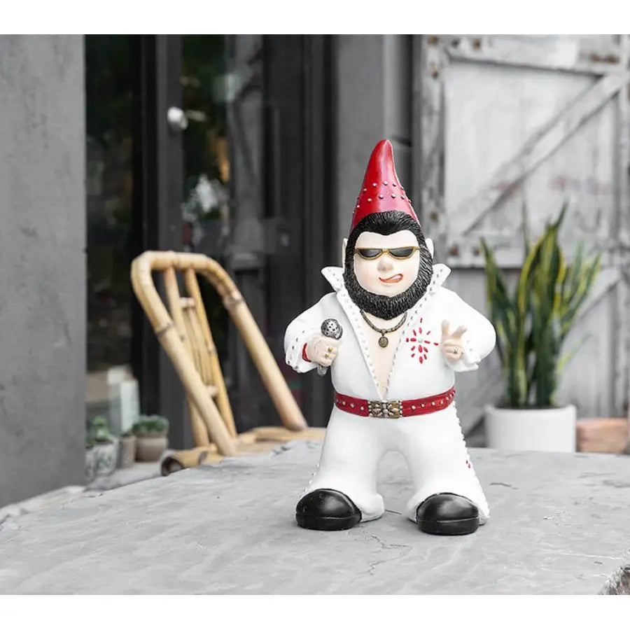Gnome Garden Statue Outdoor Resin Dwarf Figurine For Patio Decor