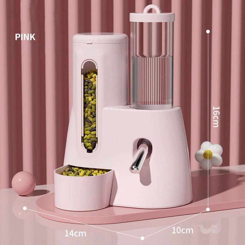 2 In 1 Hamster Water Bottle And Food Bowl Automatic Fountain