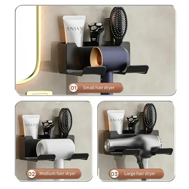 ATMDOG Hair Dryer Holder Wall Mount Suction Cup Organizer Rustproof