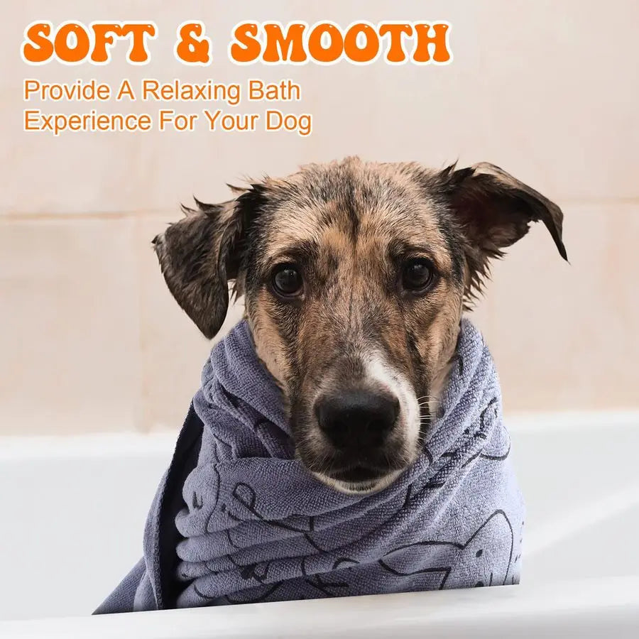 8-Piece Dog Drying Towels Set Microfiber Pet Bath Towels Absorbent