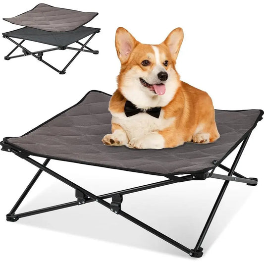 Elevated Outdoor Dog Bed With Washable Mesh Non Slip Feet
