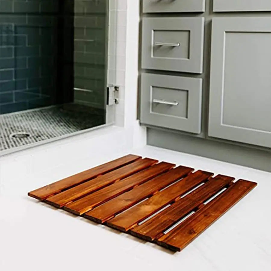 Acacia Wood Bath Mats for Bathroom and Shower Floors