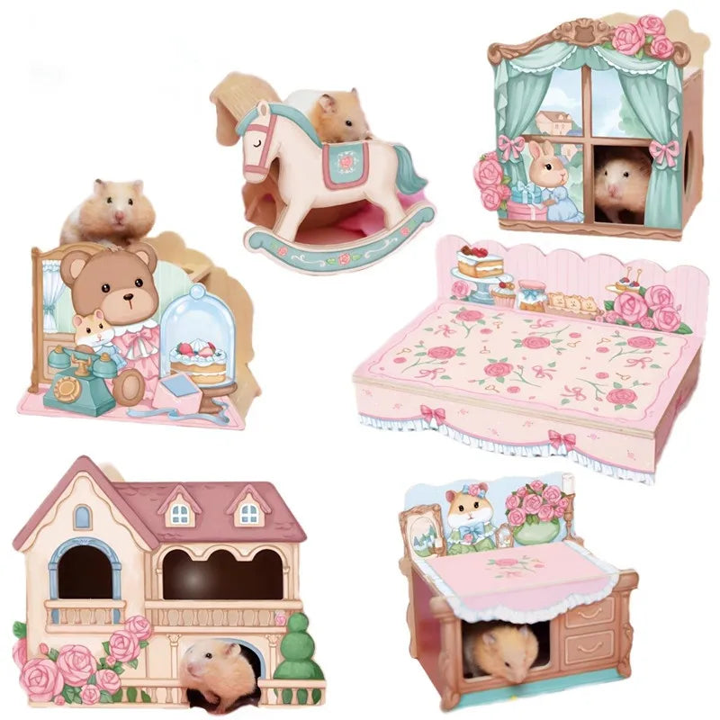 Petkit Rose Manor Wooden Hamster House For Small Animals