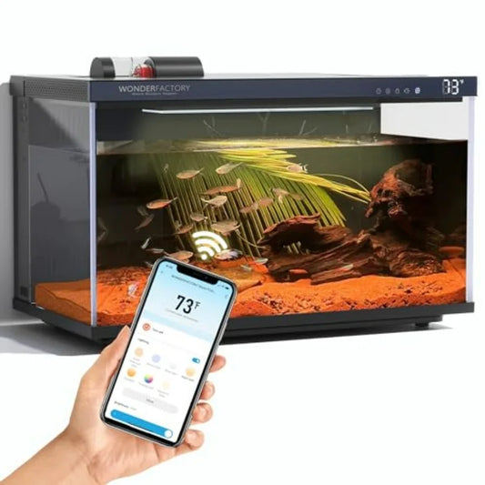 Smart Aquarium Glass Fish Tank With Self-Cleaning System And Led
