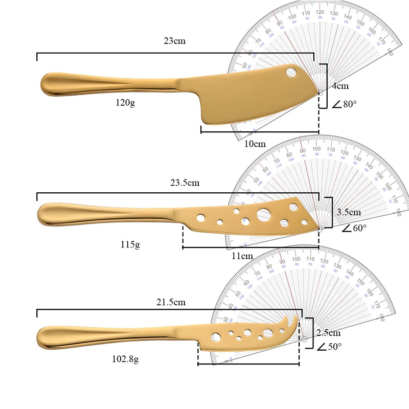 Bisda 3Piece Cheese Tool Set Stainless Steel For Kitchen