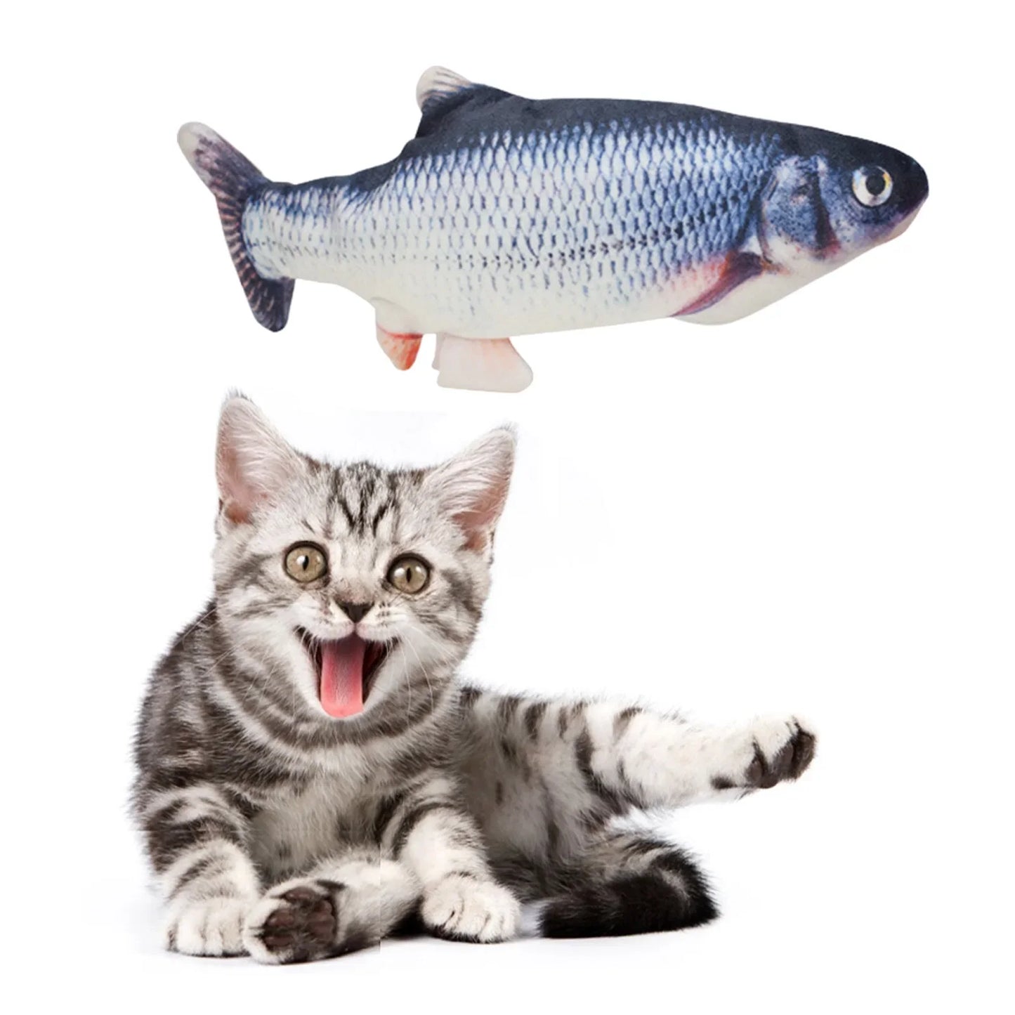 Interactive USB Charger Fish Cat Toy Electric Floppy Chew Toy