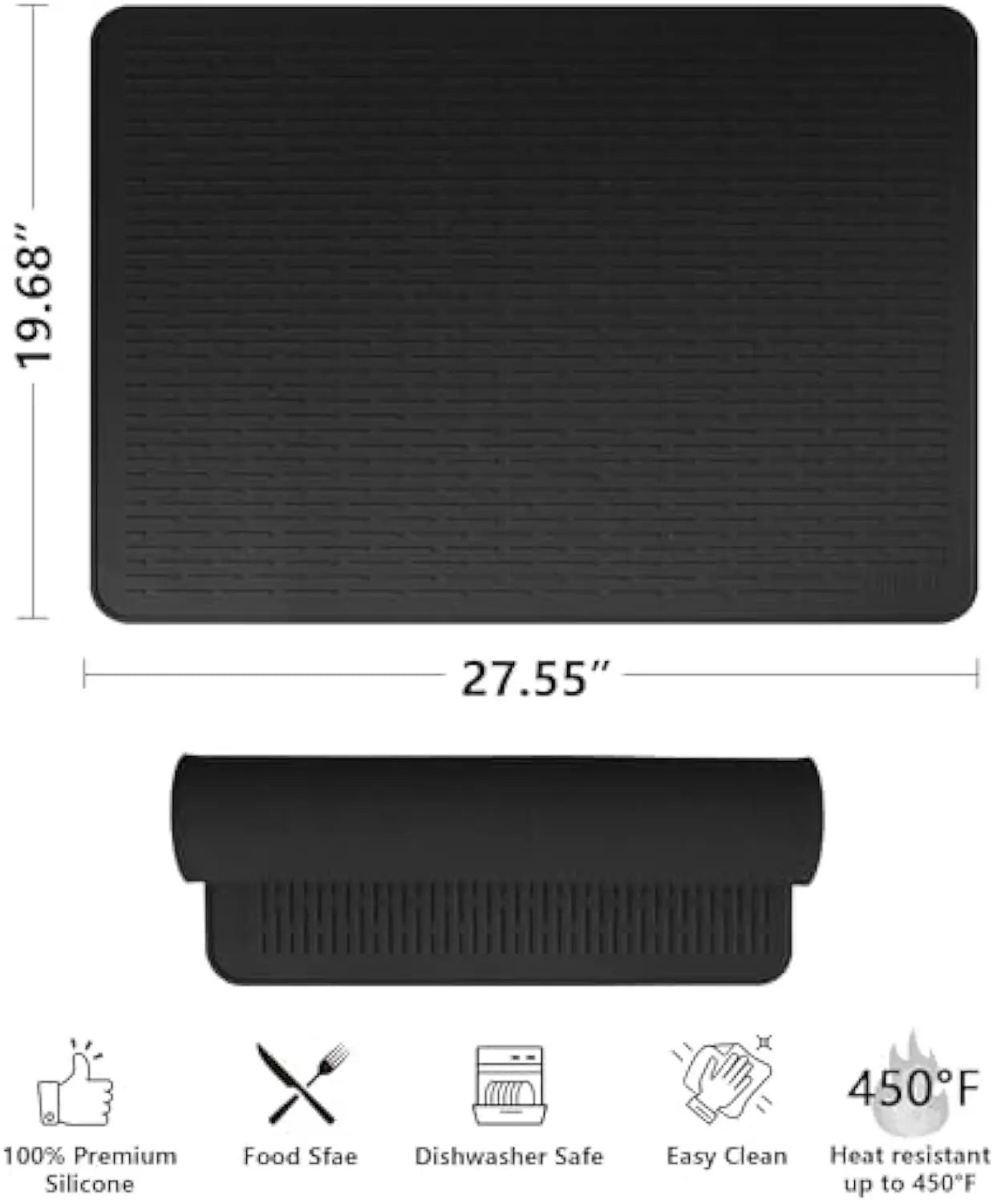 Silicone Stove Top Cover Mat for Glass Cooktops