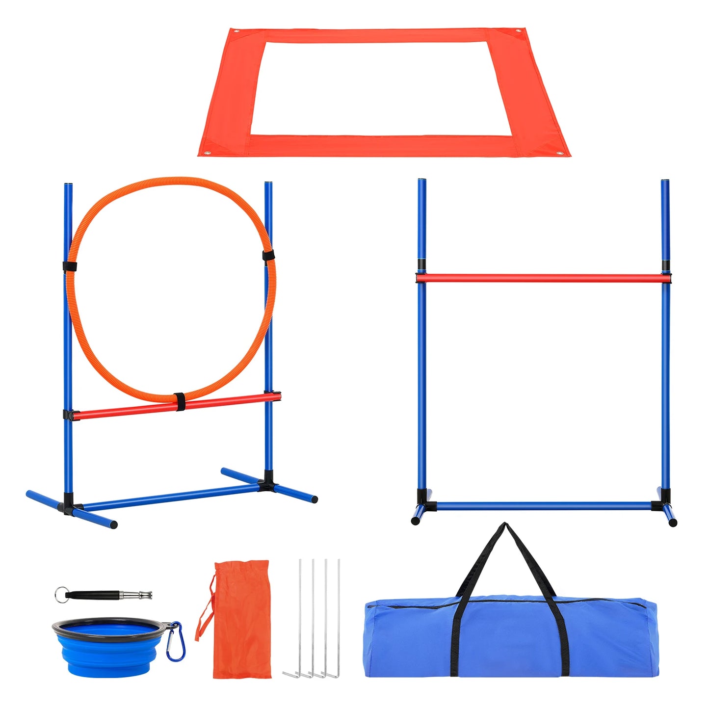 SucceBuy Dog Agility Training Set With Adjustable Hurdles