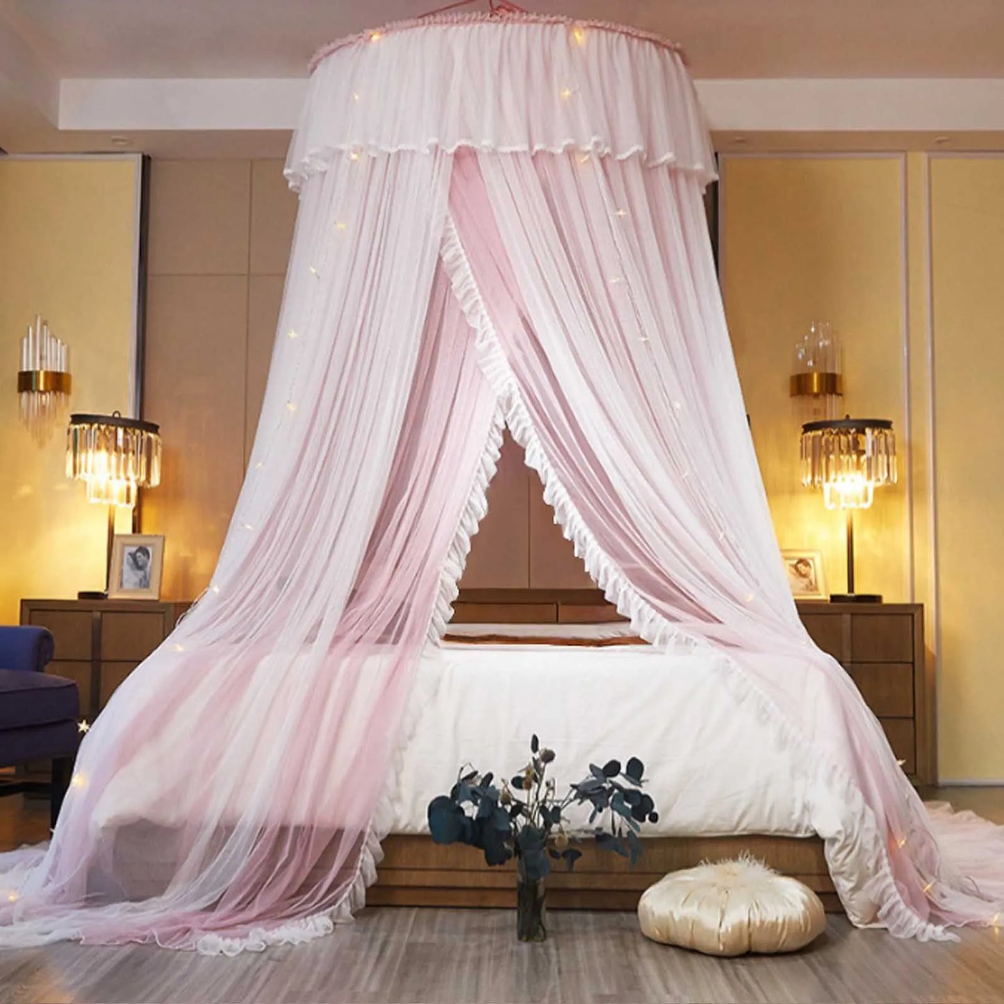 Princess Bed Canopy Dome Mosquito Net for Girls Bed