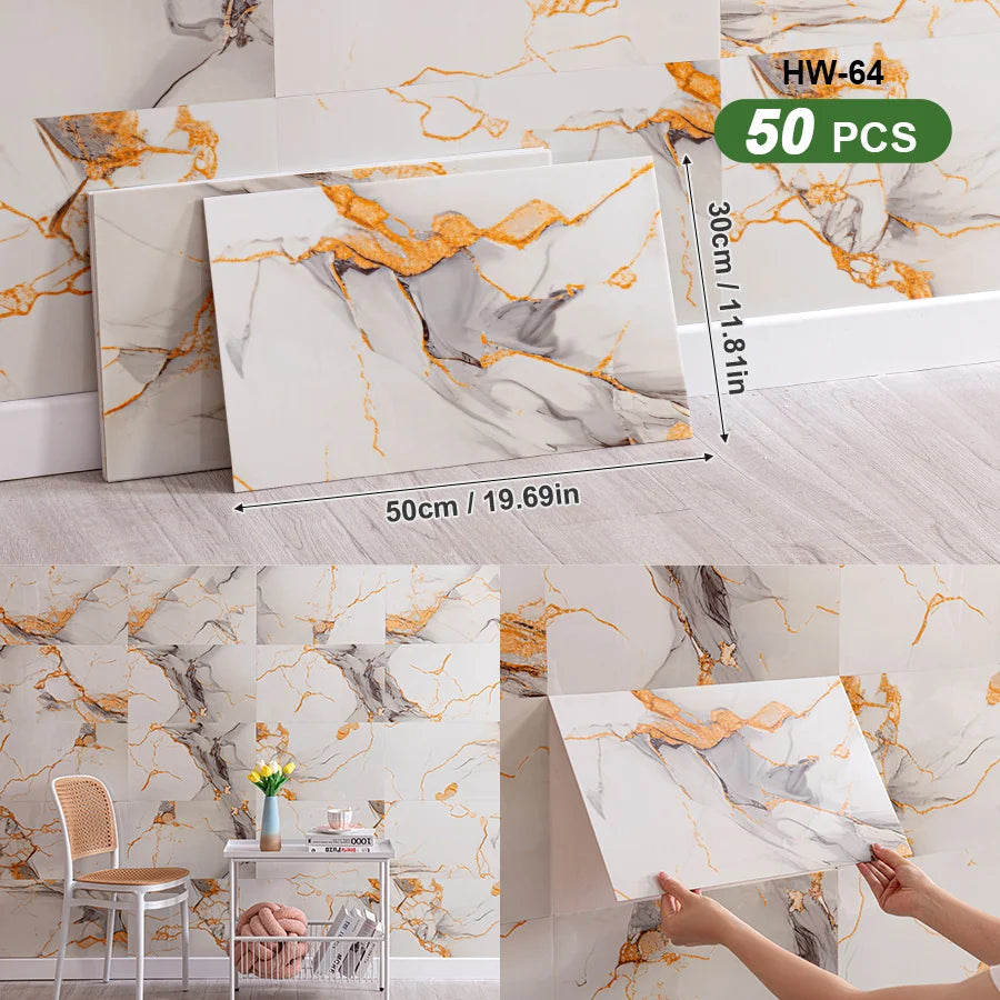 3D Self Adhesive Wall Tiles For Indoor Spaces Decor