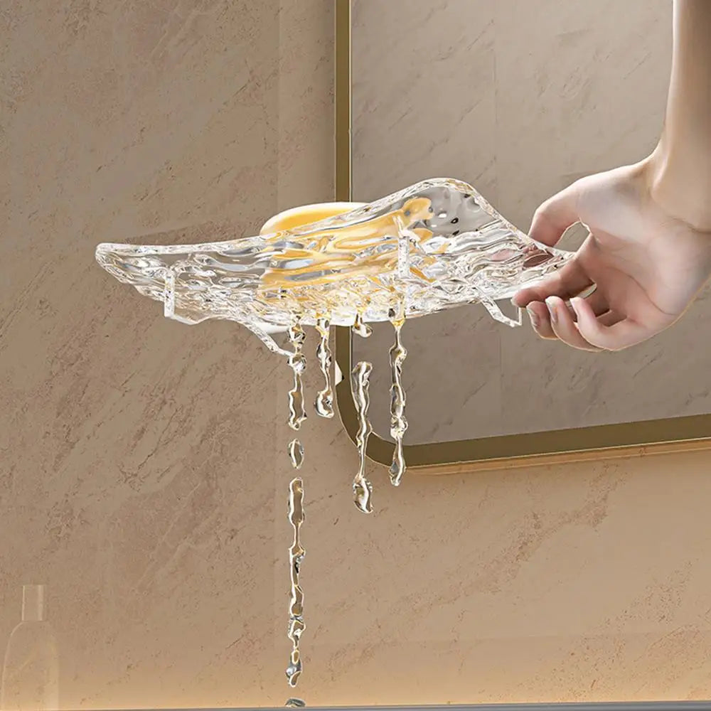 Light Luxury Soap Holder Rack for Bathroom Storage