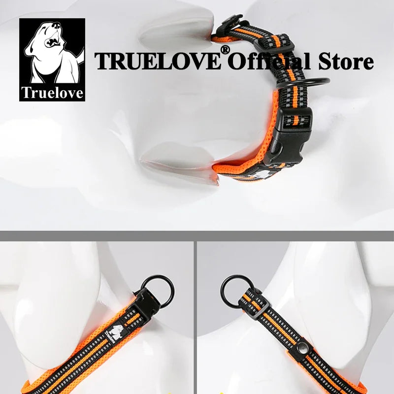 Truelove Nylon Adjustable Dog Collar Reflective Padded TLC5011