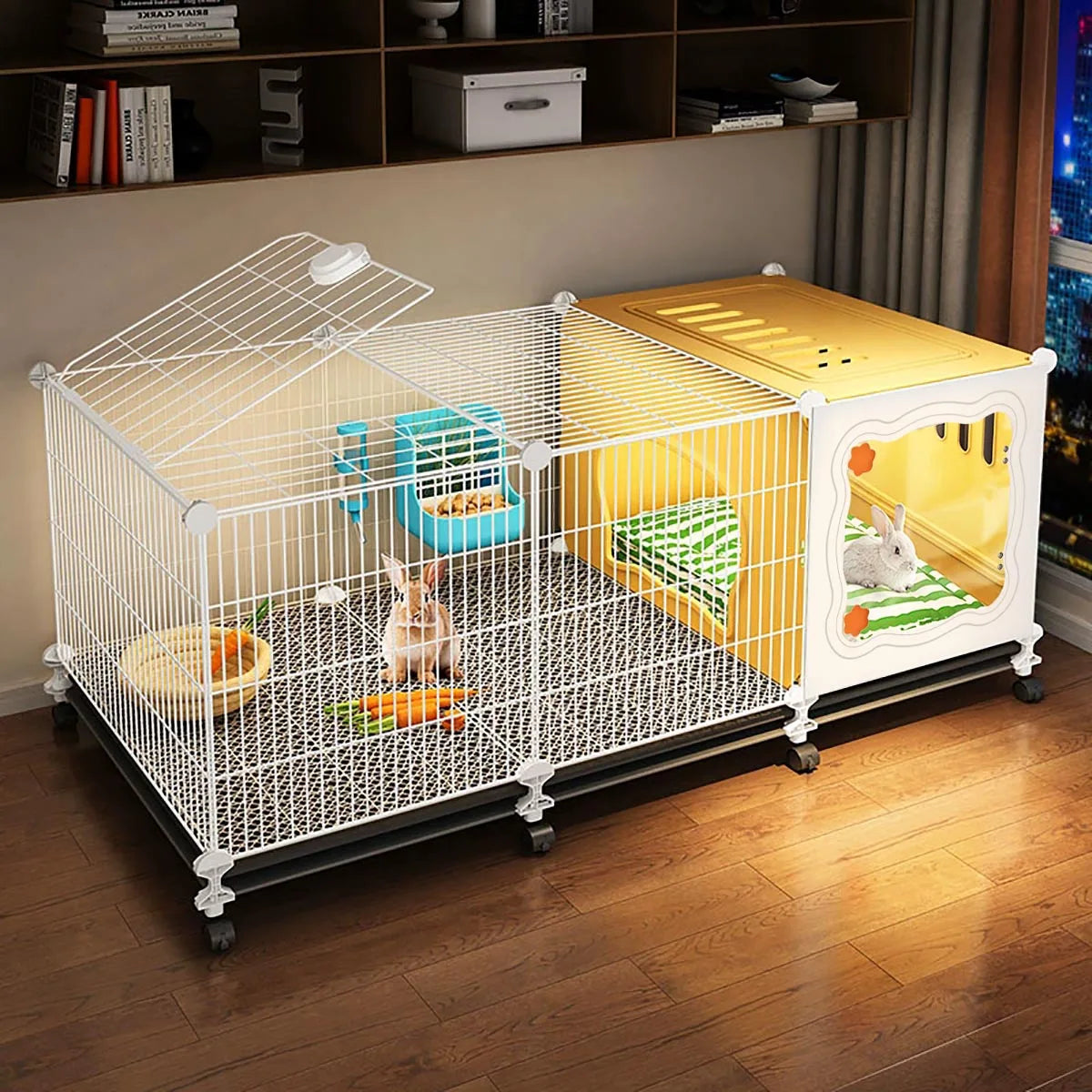NONECN Encrypted Rabbit Cage With Guinea Pig Nest Kit