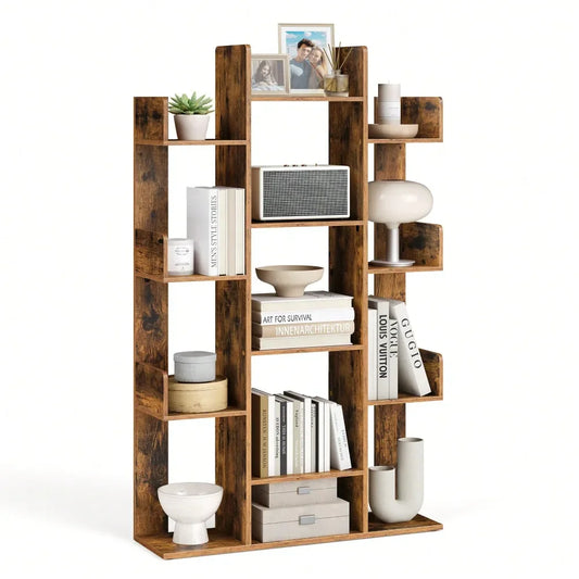 XMSJ Tree Shaped Bookshelf With 13 Storage Shelves