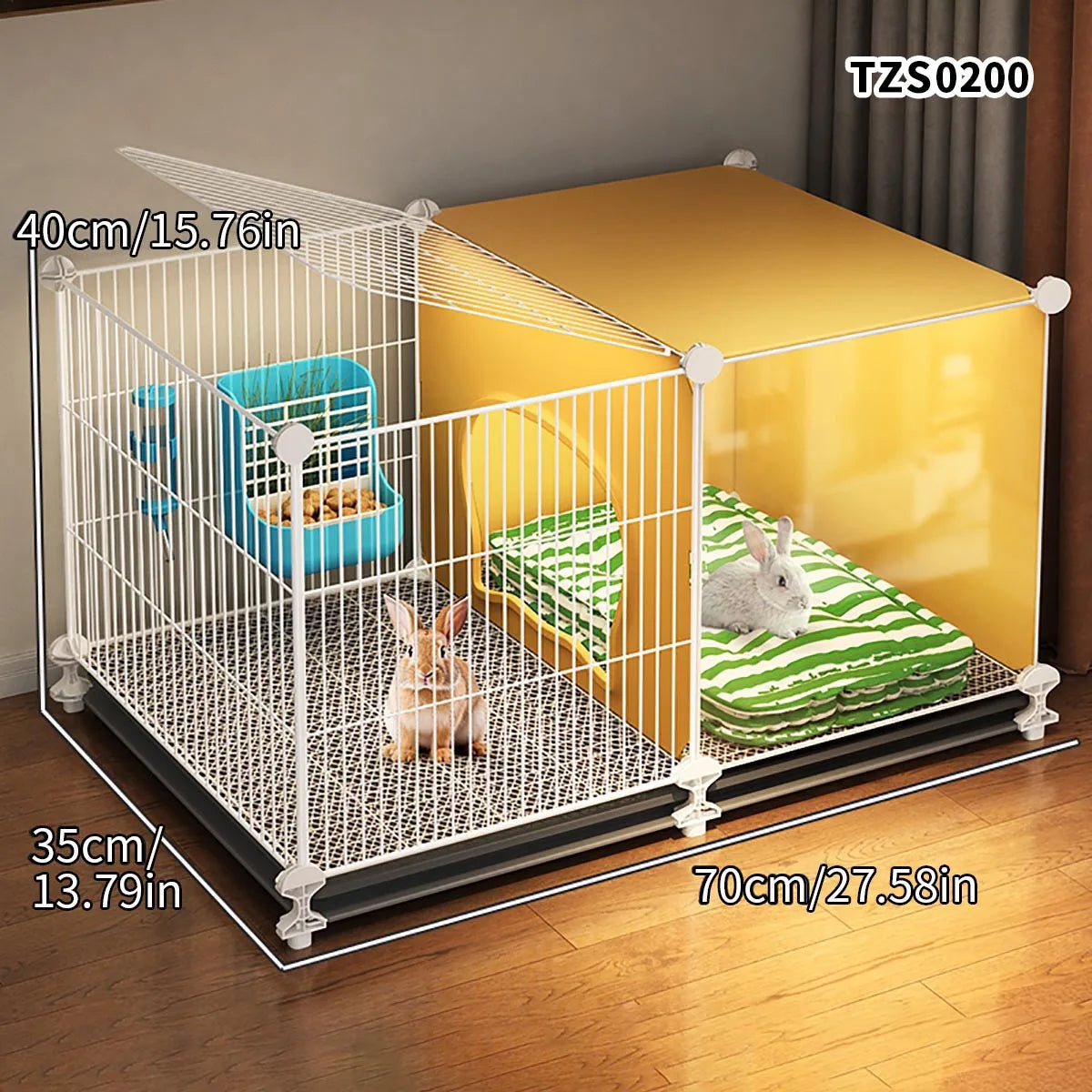 NONECN Encrypted Rabbit Cage With Guinea Pig Nest Kit