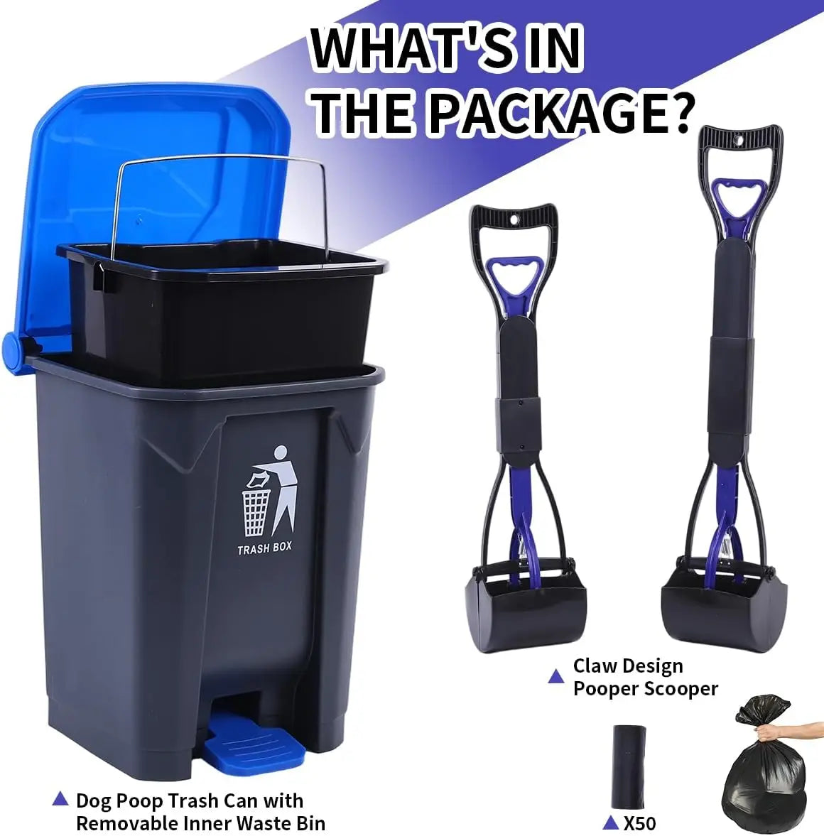 Pooper Scooper Two Pack With Removable Inner Bucket