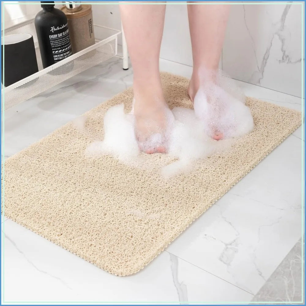 Non Slip Bathtub Mat With Foot Scrubber BPA Free PVC