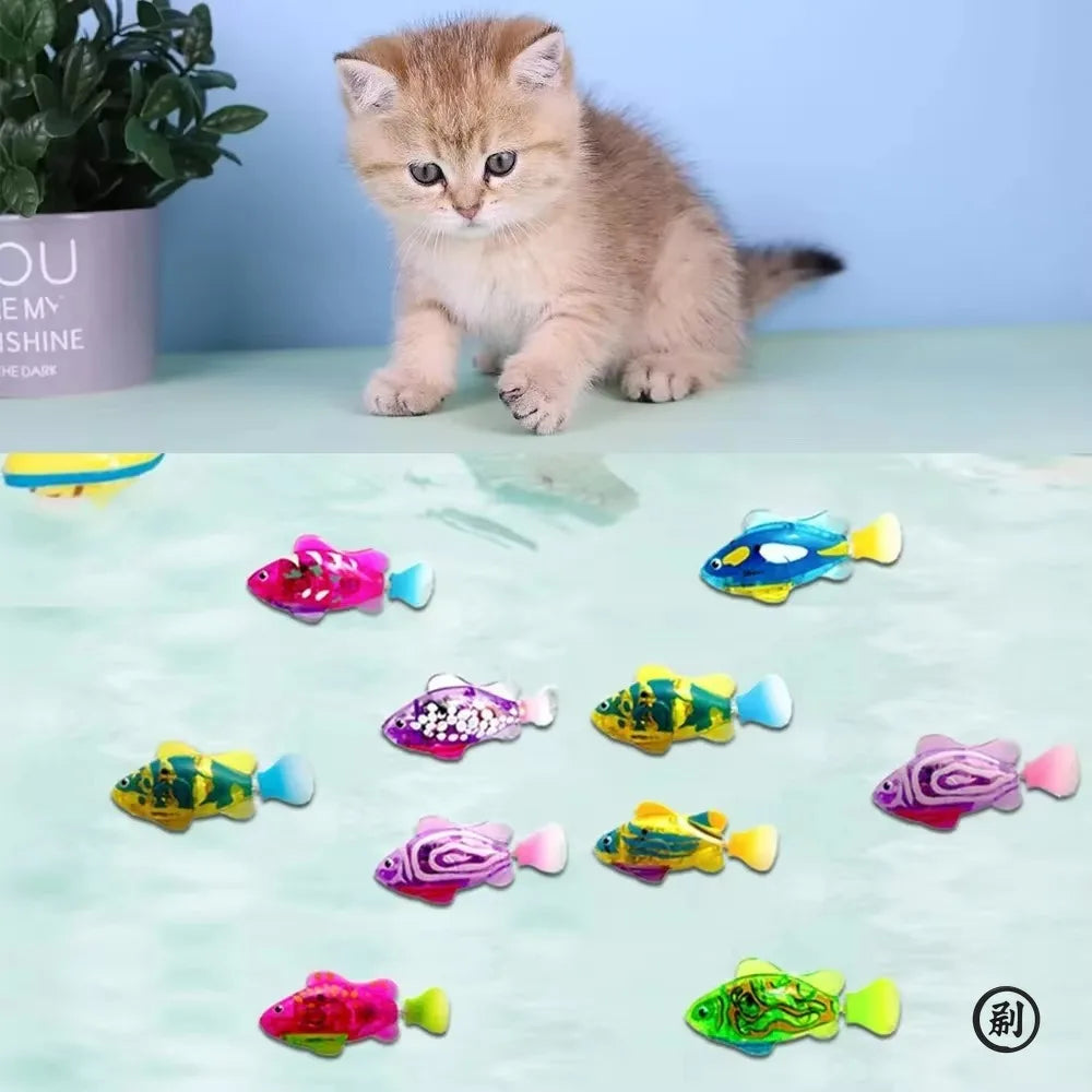 Cat LED Inductive Interactive Swimming Robot Fish Toy