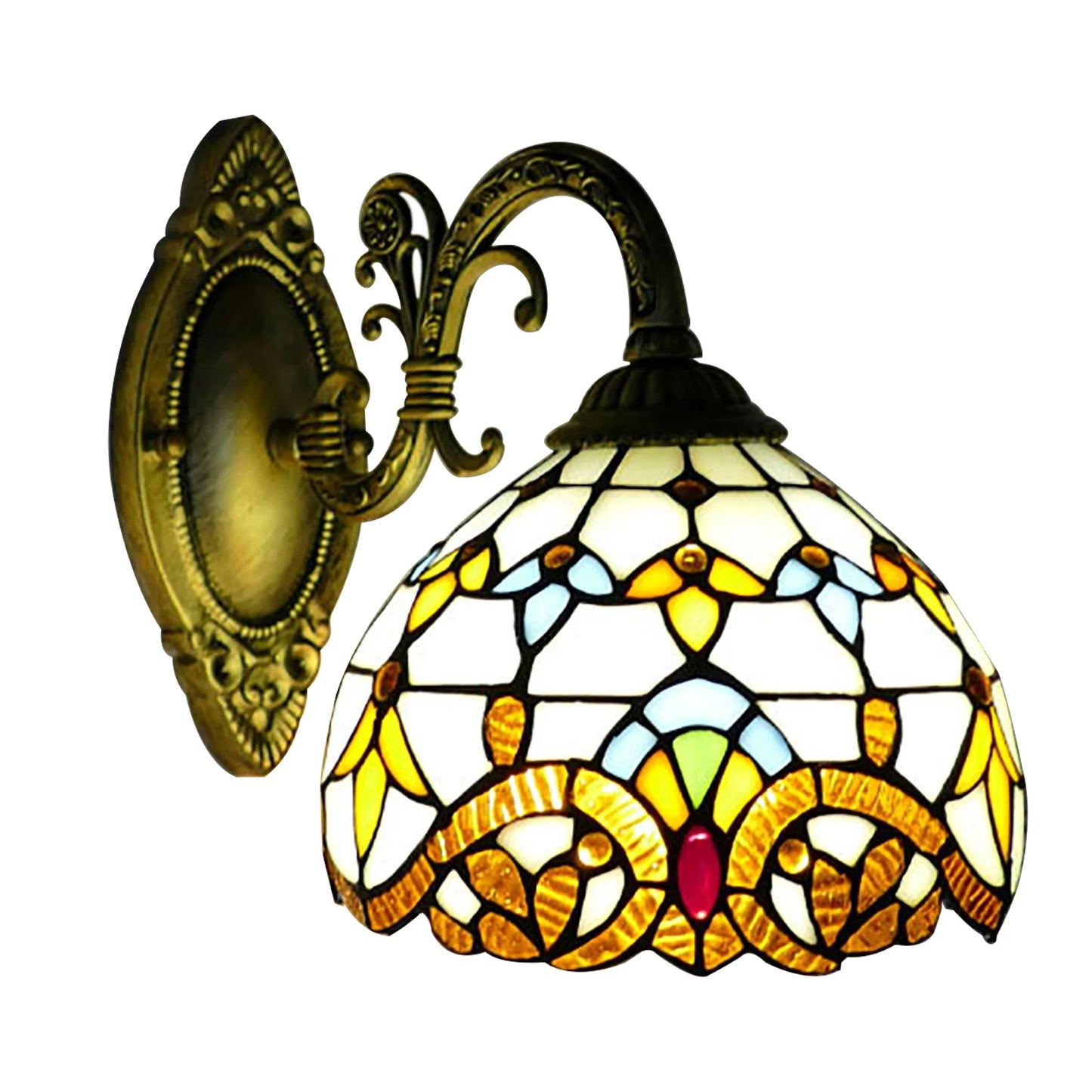 Tiffany Wall Lamp Vintage Dome Light For Living Room