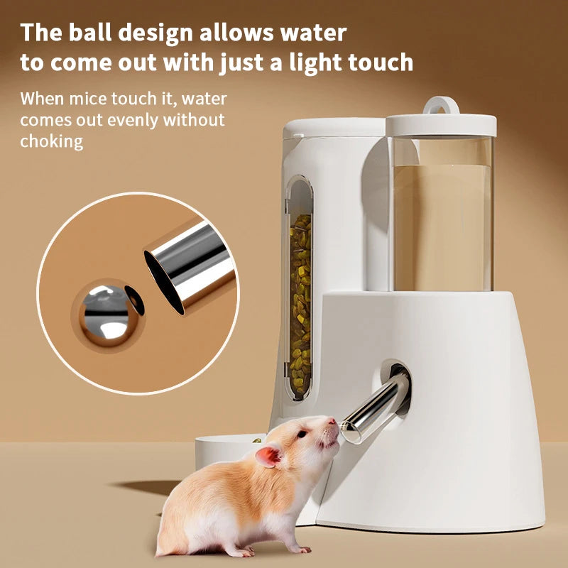 2 In 1 Hamster Water Bottle And Food Bowl Automatic Fountain