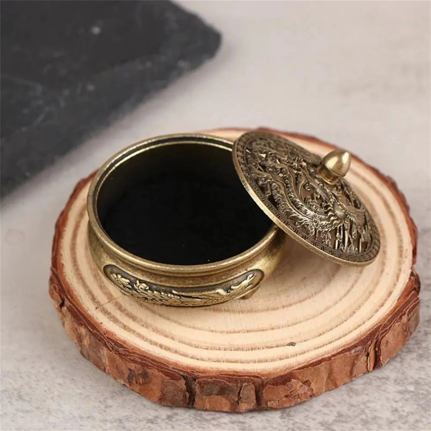 Copper Incense Burner Antique Alloy Buddhist Home Decor