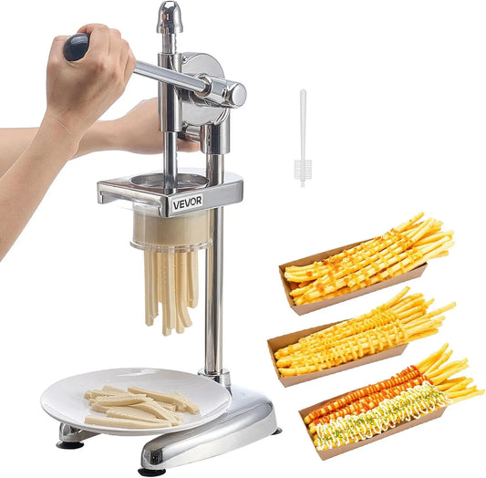 Manual Extra-Long French Fry Maker With Pull-Out Extruder