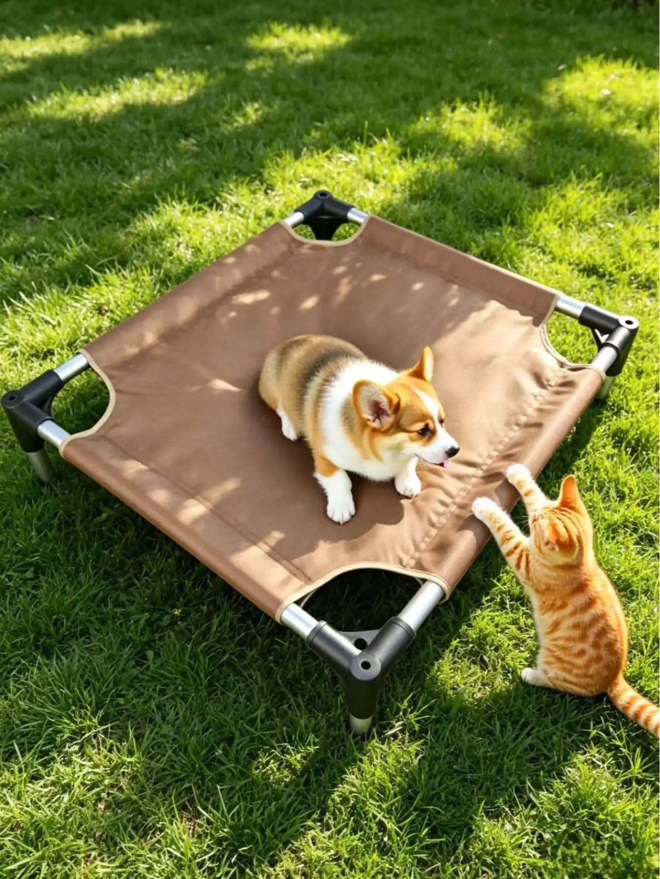 All-Season Pet Camping Bed for Cats and Dogs Elevated Portable