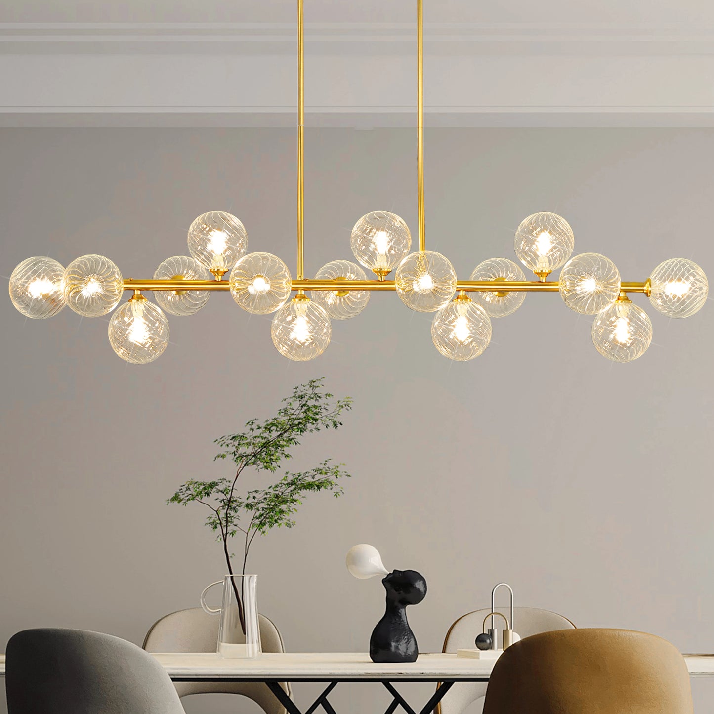 Mid Century Modern Sputnik Chandelier For Dining Room And Kitchen