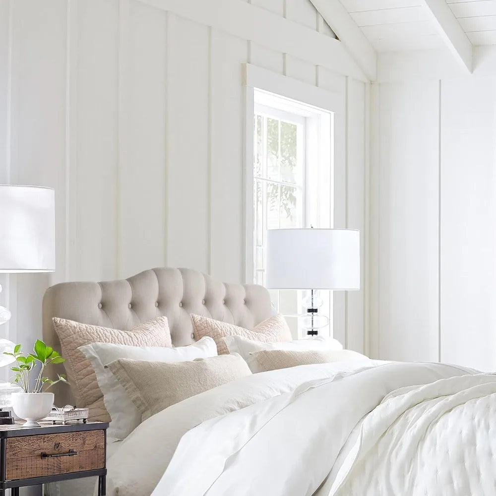 Givanna Adjustable Height Headboard With Linen Upholstery