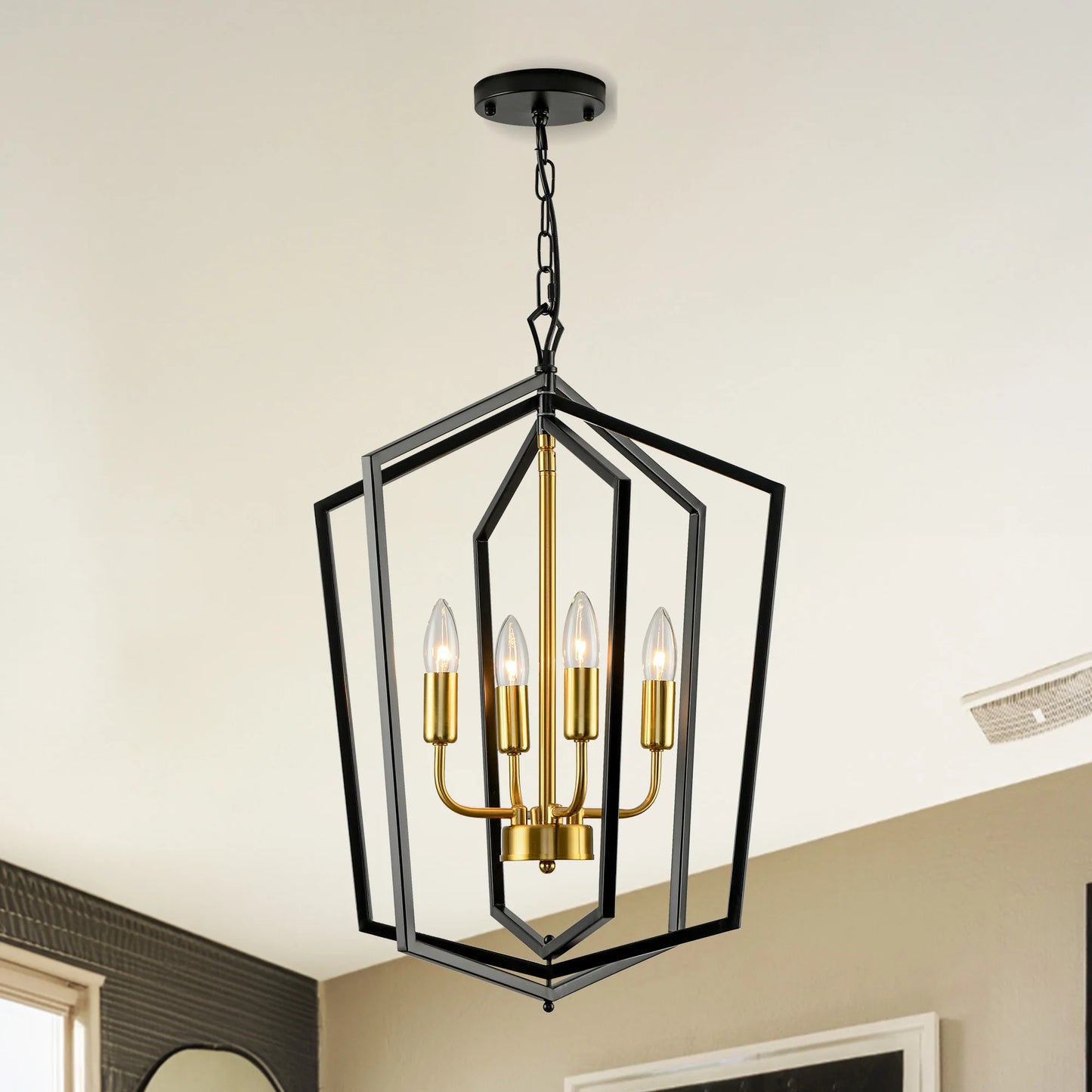LovingC Four Light Luxury Chandeliers Farmhouse Pendant Lighting