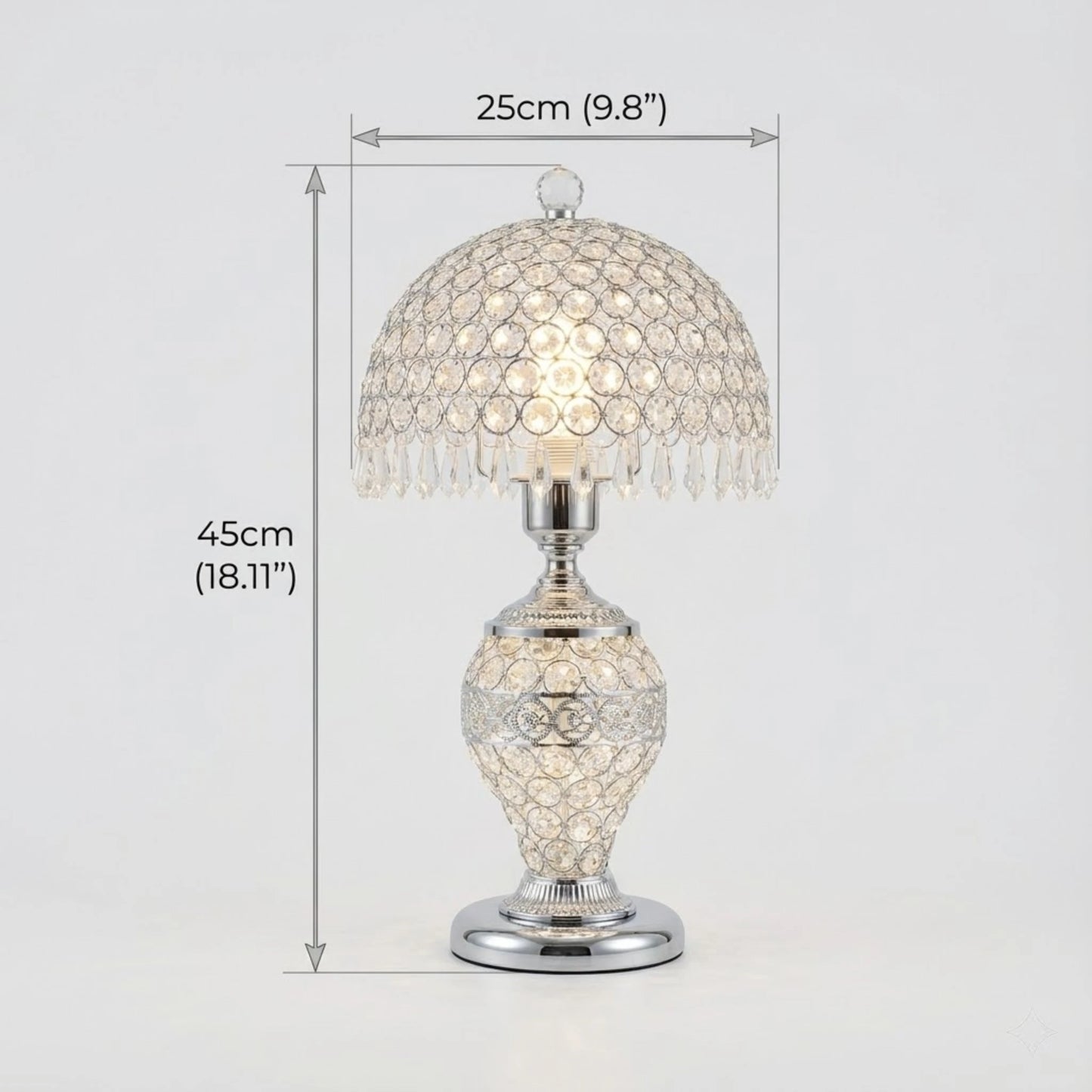 Crystal Table Lamp With Hanging Drops E27 For Modern Living Rooms