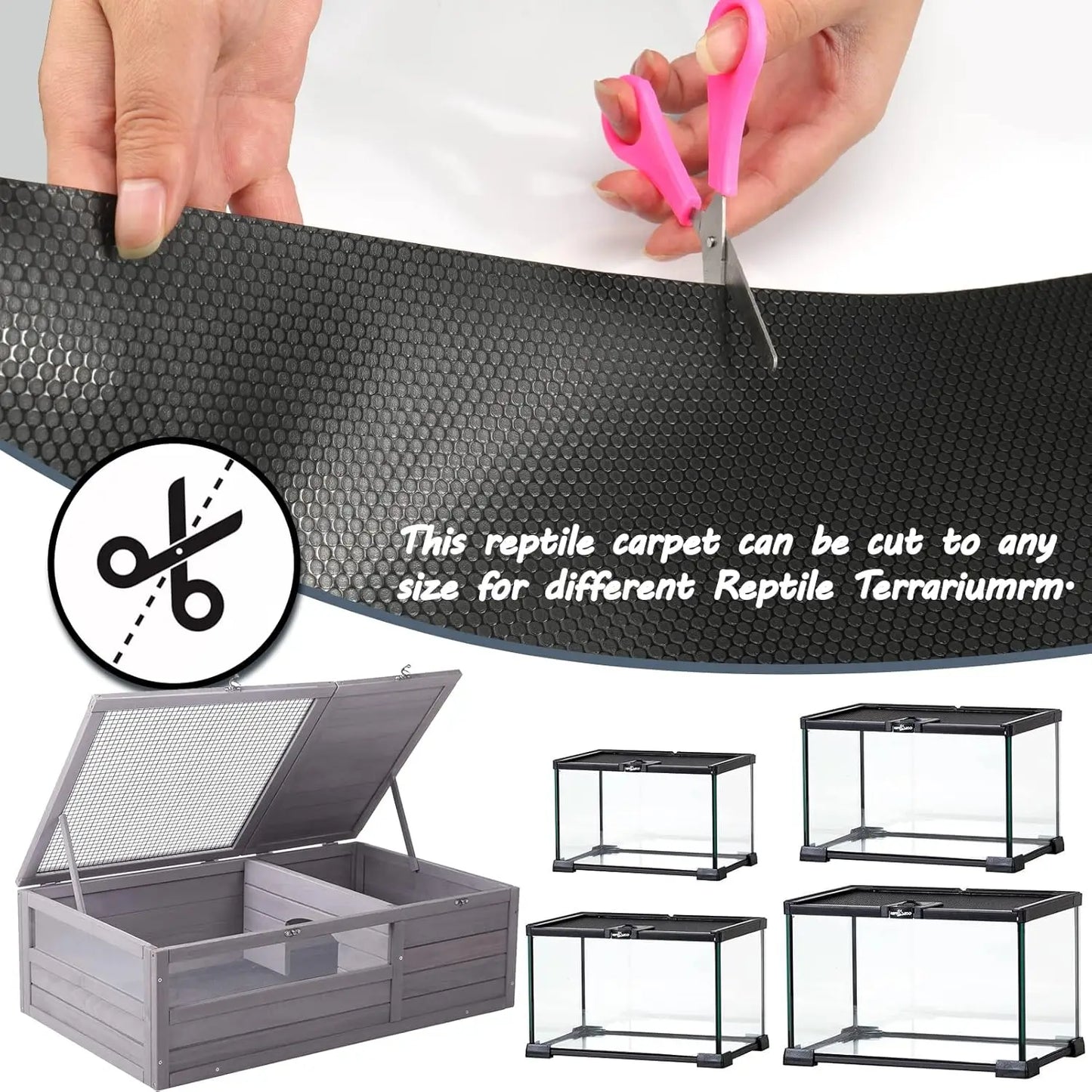 Reptile Terrarium Carpet Substrate Non Adhesive Bedding For Bearded Dragons