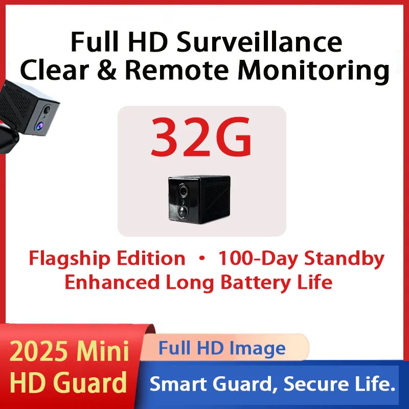 D Brand 1080P Mini Wireless Surveillance Camera With Built-In Battery