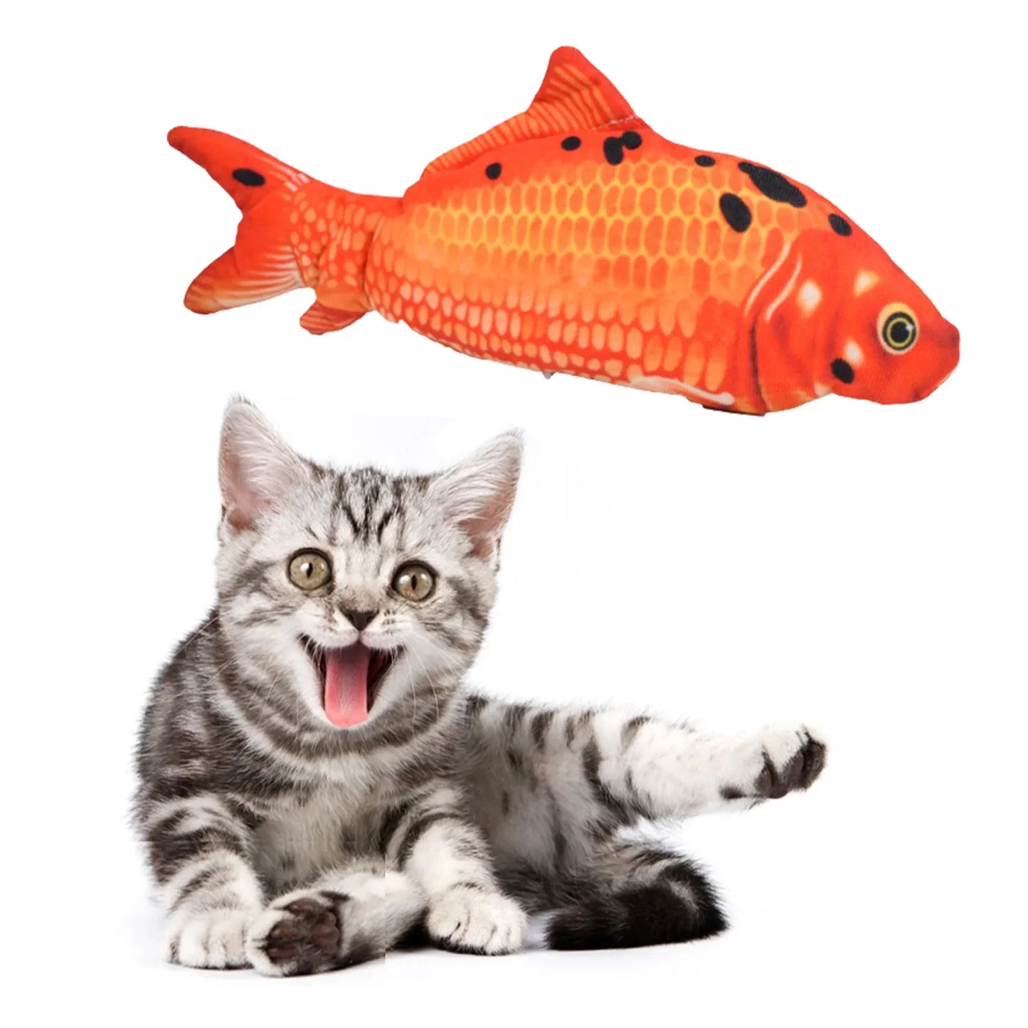 Interactive USB Charger Fish Cat Toy Electric Floppy Chew Toy