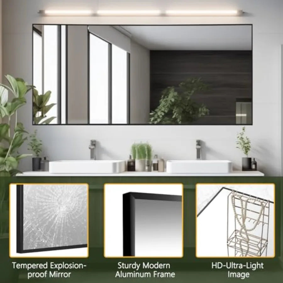 Full Length Mirror With Stand Aluminum Alloy Frame For Bedroom