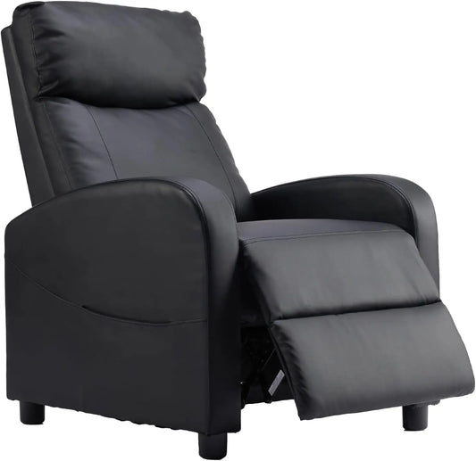 Adjustable Recliner Chair With Lumbar Support PU Leather Sofa